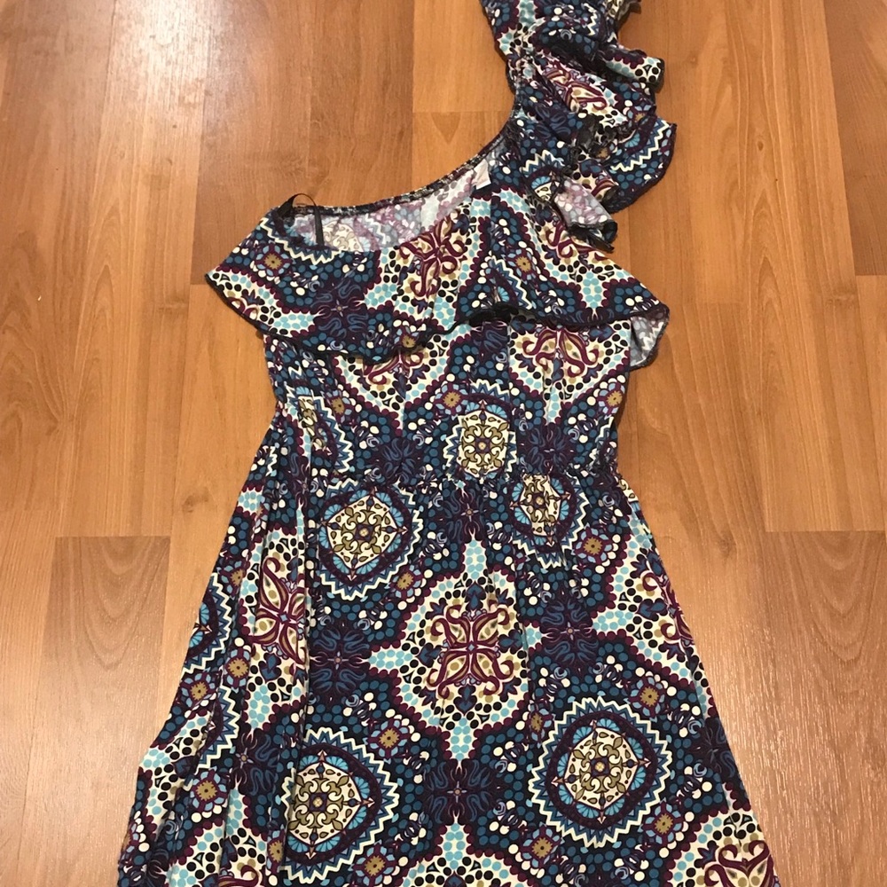 Stained Glass One Shoulder Dress